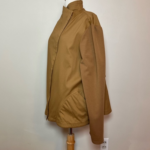 Suzanne Betro ‘Weekend’ Tan Lightweight Diagonal Zip Jacket, Size 3X - Picture 6 of 12